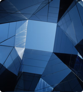 Skylight in a geometric glass ceiling